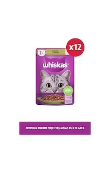 Whiskas Pouch Kuzulu Yetişkin Kedi Mama 12 x 85 G Whiskas Pouch Kuzulu Yetişkin Kedi Mama 12 x 85 G