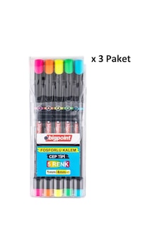 Bigpoint Fosforlu Kalem Cep Tipi 5'li Set X 3 Paket Diğer Bigpoint Fosforlu Kalem Cep Tipi 5'li Set X 3 Paket Diğer