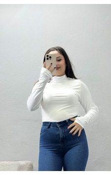 Belendir Kadın Parmak Geçmeli Body Beyaz Belendir Kadın Parmak Geçmeli Body Beyaz