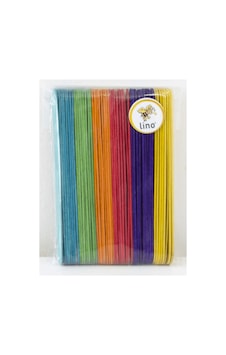 Lino Ahşap Çubuk Renkli 11 Cm 50'li Karışık