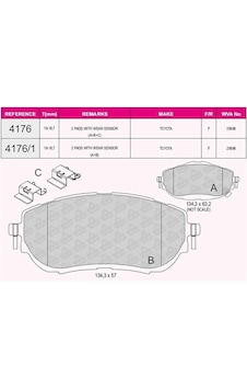 Fren Balatası Ön Toyota Corolla Toyota Aurıs 12- 25698 Fren Balatası Ön Toyota Corolla Toyota Aurıs 12- 25698