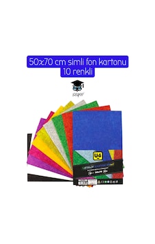 50x70 Cm Simli Fon Kartonu 10 Renk 50x70 Cm Simli Fon Kartonu 10 Renk