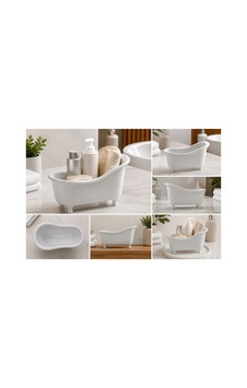 Emilahome Banyo Düzenleyici Dekoratif Mini Küvet Gri - 873336030 Gri