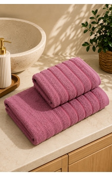 2'li Dalga Desenli Banyo Havlu Seti 70x140 Cm Banyo Havlusu + 50x90 Cm Baş Havlusu, Yumuşak Dokulu, Yüksek Su Emici Mürdüm 2'li Dalga Desenli Banyo Havlu Seti 70x140 Cm Banyo Havlusu + 50x90 Cm Baş Havlusu, Yumuşak Dokulu, Yüksek Su Emici Mürdüm