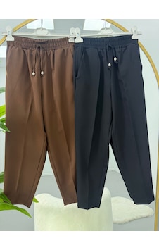 Lovie Moda Beli Lastikli Cep Detaylı İkili Pantolon Siyah Lovie Moda Beli Lastikli Cep Detaylı İkili Pantolon Siyah