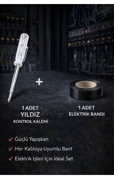 Düz Kontrol Kalemi Ve Elektrik Kablo Bandı