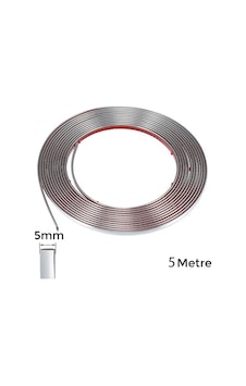 Yapışkanlı Nikelaj Şerit Bant Çıta 5mm 5 Metre Krom