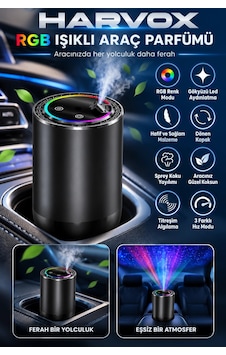 Harvox Hx-cf003 Rgb Işıklı Ve Gökyüzü Projeksiyonlu Araç Parfümü Harvox Hx-cf003 Rgb Işıklı Ve Gökyüzü Projeksiyonlu Araç Parfümü