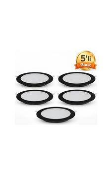 Horoz Aura Prizma 12w Siyah 6400k Led Armatür 5''li Pack Çok Renkli Horoz Aura Prizma 12w Siyah 6400k Led Armatür 5''li Pack Çok Renkli