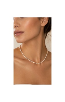 Valmont İnci Choker Kolye Doğal Görünümlü Beyaz İnci Taşlı Zarif Kadın Boyun Kolyesi Altın - 904506438 Altın