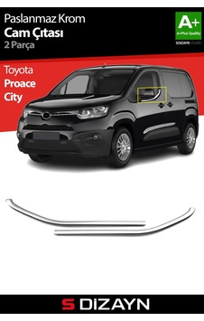 S-dizayn Toyota Proace City Krom Cam Çıtası 2 Prç 2019 Üzeri A+ Kalite
