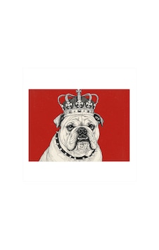 Kral Tacı Takmış Bulldog Model Mdf Tablo Kral Tacı Takmış Bulldog Model Mdf Tablo
