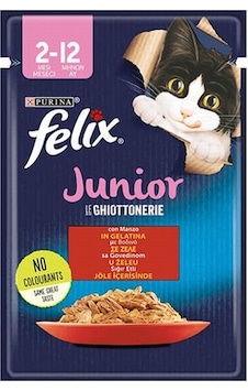 Purina Felix Pouch Junior Sığır Etli Yavru Kedi Maması 26 x 85 G Purina Felix Pouch Junior Sığır Etli Yavru Kedi Maması 26 x 85 G