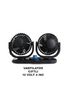 Beyaztuning 12 Volt Çift Başlı 4Inç Araç Içi Fan Oto Vantilatör Beyaztuning 12 Volt Çift Başlı 4Inç Araç Içi Fan Oto Vantilatör