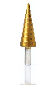 Kademeli Matkap Ucu 4-20 MM Titanyum Kaplı Kademeli Matkap Ucu 4-20 MM Titanyum Kaplı
