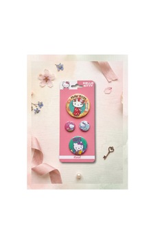 Kuromi & Hello Kitty Lisanslı 4'lü Rozet Set Çok Renkli 90211535 Kuromi & Hello Kitty Lisanslı 4'lü Rozet Set Çok Renkli 90211535
