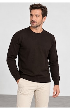 Sabri Özel Erkek Bisiklet Yaka Triko Kazak Regular Fit / Rahat Kesim Sw2200078-kahve Sabri Özel Erkek Bisiklet Yaka Triko Kazak Regular Fit / Rahat Kesim Sw2200078-kahve
