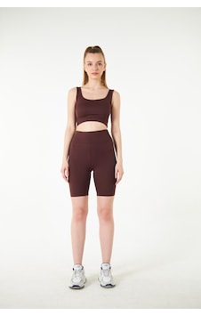 Thiff Gymwear Antrasit Yüksek Bel Toparlayıcı Kısa Şort Spor Fitilli Biker Tayt Kahverengi Thiff Gymwear Antrasit Yüksek Bel Toparlayıcı Kısa Şort Spor Fitilli Biker Tayt Kahverengi