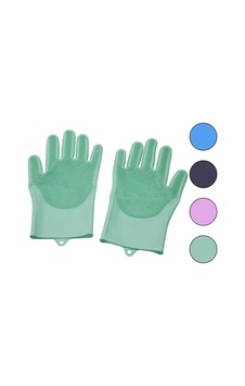 2pcs Renkli Silikon Tırtırlı Bulaşık Eldiveni 5468 2pcs Renkli Silikon Tırtırlı Bulaşık Eldiveni 5468
