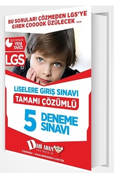 LGS Tamamı Çözümlü 5 Deneme Sınavı- Dahi Adam Yayıncılık