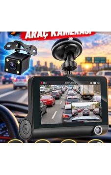 Çift Kameralı Araç İçi Dvr Full Hd 1080p, Gece Görüşü, 4 İnç Ekran Ve Park Modu Çift Kameralı Araç İçi Dvr Full Hd 1080p, Gece Görüşü, 4 İnç Ekran Ve Park Modu