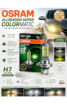 Osram H7 Allseason Super Colormatic Far Ampulü 12v 55w Renk Değiştiren 2 Adet Osram H7 Allseason Super Colormatic Far Ampulü 12v 55w Renk Değiştiren 2 Adet