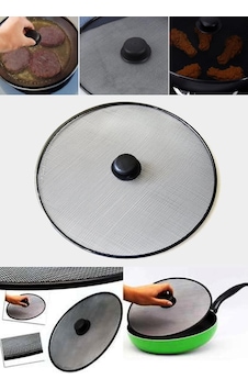 Qniay Yağ Sıçratmayan Tava Tencere Kapağı Metal Telli Kızartma Sebze Balık Pişirme Yağı Sıçratmaz Kapak Genel Qniay Yağ Sıçratmayan Tava Tencere Kapağı Metal Telli Kızartma Sebze Balık Pişirme Yağı Sıçratmaz Kapak Genel