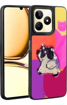 Realme C53 4g Case Shining Embossed Iconic Figured Amas Silicone Cover Realme C53 4g Case Shining Embossed Iconic Figured Amas Silicone Cover