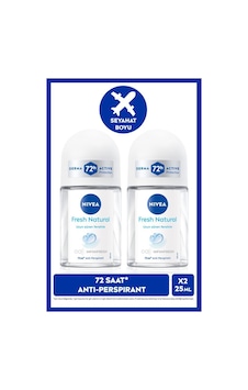 Nıvea Kadın Roll-on Deodorant Fresh Natural 25ml, 72 Saat perspirant Koruma, Seyahat Boyu, Terlemeye Karşı Koruma, Uzun Süren Ferahlık, X2 Adet Nıvea Kadın Roll-on Deodorant Fresh Natural 25ml, 72 Saat perspirant Koruma, Seyahat Boyu, Terlemeye Karşı Koruma, Uzun Süren Ferahlık, X2 Adet