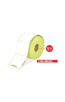 Barkod Etiket 100x100 2 Rulo 500'lü Sarım Barkod Etiket 100x100 2 Rulo 500'lü Sarım