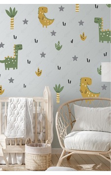 Sevimli Dinazorlar Çocuk Bebek Odası Sticker Seti Sevimli Dinazorlar Çocuk Bebek Odası Sticker Seti