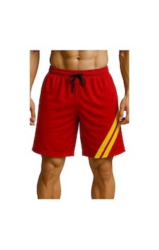 Top Glory Kırmızı Sarı Cepli Basketbol Şortu Spor Şort Top Glory Kırmızı Sarı Cepli Basketbol Şortu Spor Şort