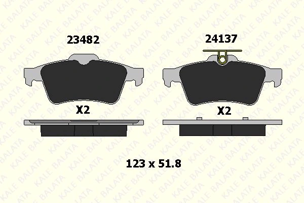 Arka Fren Balatası Renault Laguna-ııı / Cıtroen C5-ııı / Ford Cmax Focus Iı-ııı Kuga Iı Tourneo Con Arka Fren Balatası Renault Laguna-ııı / Cıtroen C5-ııı / Ford Cmax Focus Iı-ııı Kuga Iı Tourneo Con