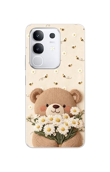 Vivo Y29 Uyumlu Arı Ve Papatya Sevimli Ayıcık Baskılı Silikon Kılıf Renkli Vivo Y29 Uyumlu Arı Ve Papatya Sevimli Ayıcık Baskılı Silikon Kılıf Renkli