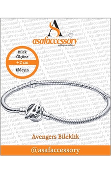 Avengers Klipsi Bileklik 21 Cm Gümüş Avengers Klipsi Bileklik 21 Cm Gümüş