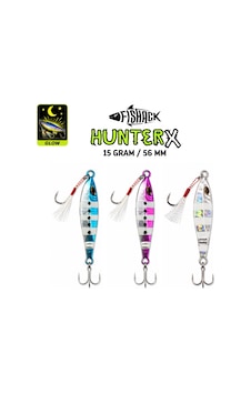 3'lü Metal Jig Yem Seti - Fishack Hunterx - 15g 56mm 3'lü Metal Jig Yem Seti - Fishack Hunterx - 15g 56mm