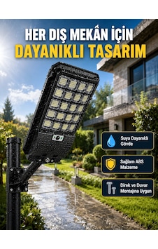 Mey İthalat Güneş Enerjili Dış Mekan Led Lambası Geniş Aydınlatma Açılı Akıllı Sokak Lambası Diğer