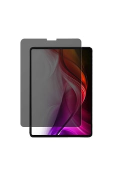 Apple Uyumlu iPad  Pro 12.9 2022 M2 Zore Tablet Hayalet Temperli Cam Ekran Koruyucu Siyah