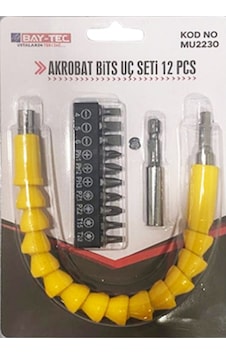 Bay-Tec Akrobat Bits Uç Seti 12 Parça - 300mm - Spiral Ucu Bay-Tec Akrobat Bits Uç Seti 12 Parça - 300mm - Spiral Ucu