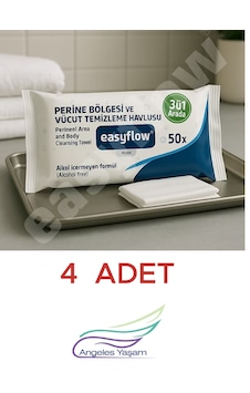Easyflow Perine Ve Vücut Temizleme Havlusu 4 Adet Standart Easyflow Perine Ve Vücut Temizleme Havlusu 4 Adet Standart