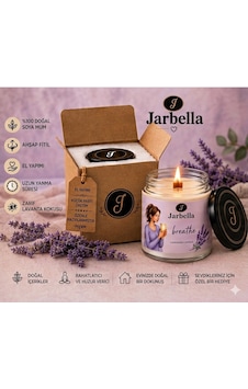 Jarbella, %100 Doğal Soya Mum, 220g,r El Yapımı, Ahşap Fitil, Lavanta Kokulu, Ev Ve Hediye İçin İdeal 001 - Beyaz Jarbella, %100 Doğal Soya Mum, 220g,r El Yapımı, Ahşap Fitil, Lavanta Kokulu, Ev Ve Hediye İçin İdeal 001 - Beyaz