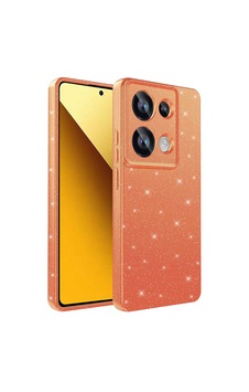 Xiaomi Redmi Note 13 Pro 4g Kılıf Kamera Korumalı Simli Lüks Zore Koton Kapak Turuncu Xiaomi Redmi Note 13 Pro 4g Kılıf Kamera Korumalı Simli Lüks Zore Koton Kapak Turuncu