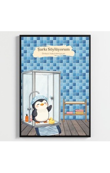 Besay Boneli Penguen Eğlenceli Banyo Ve Tuvalet Duvar Dekorasyonu Duşta Şarkı Söyleyen Komik Hayvan Poster Tablo A4 Tekli Besay Boneli Penguen Eğlenceli Banyo Ve Tuvalet Duvar Dekorasyonu Duşta Şarkı Söyleyen Komik Hayvan Poster Tablo A4 Tekli