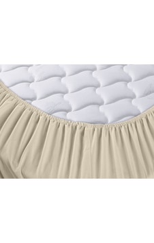 Menderes Home Cotton Collection Ranforce Çift Kişilik Fitted Düzboya Krem