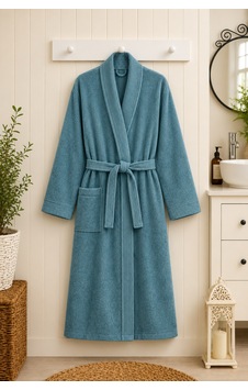 Tokyo Waffle Kimono Bornoz Unisex Spa Ve Otel Bornozu, Pamuklu, Cepli, Yumuşak Dokulu Koyu Mint Tokyo Waffle Kimono Bornoz Unisex Spa Ve Otel Bornozu, Pamuklu, Cepli, Yumuşak Dokulu Koyu Mint