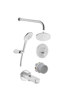 VitrA Aquacontrol Round Ankastre Termostatik Duş Seti A49293 Bliss 2f Duş Başlığı - Snow 3f El Duşu Takımı - Krom Diğer VitrA Aquacontrol Round Ankastre Termostatik Duş Seti A49293 Bliss 2f Duş Başlığı - Snow 3f El Duşu Takımı - Krom Diğer