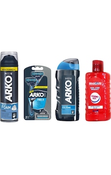 Magıcare Legend Hot After Shave Balm 200 ML + Arko Men T3 Pro 3 Bıçaklı Tıraş Bıçağı 3'lü + Cool Tıraş Köpüğü 200 ML + Cool Tıraş Kolonyası 250 ML Magıcare Legend Hot After Shave Balm 200 ML + Arko Men T3 Pro 3 Bıçaklı Tıraş Bıçağı 3'lü + Cool Tıraş Köpüğü 200 ML + Cool Tıraş Kolonyası 250 ML