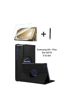 Samsung Galaxy Tab A9+ Plus 11 Inç Tablet Uyumlu 360 Döner Pu Deri Kılıf Seti Sm-x210 Kılıf Samsung Galaxy Tab A9+ Plus 11 Inç Tablet Uyumlu 360 Döner Pu Deri Kılıf Seti Sm-x210 Kılıf