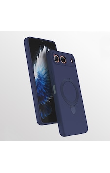 Tecno Spark 40 5g Kılıf M-safe Şarj Özellikli Standlı Zore Samara Kapak - Lacivert Tecno Spark 40 5g Kılıf M-safe Şarj Özellikli Standlı Zore Samara Kapak - Lacivert