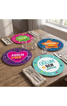 Aramızda 4'lü Supla Seti Uv Baskı 30 Cm Mdf Çok Renkli Aramızda 4'lü Supla Seti Uv Baskı 30 Cm Mdf Çok Renkli